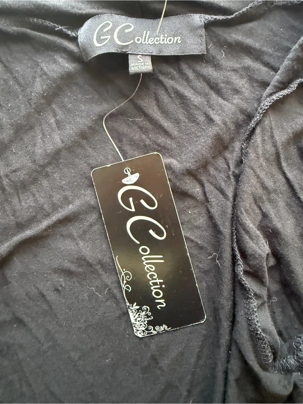 GG Collection Black Lightweight Open Cardigan